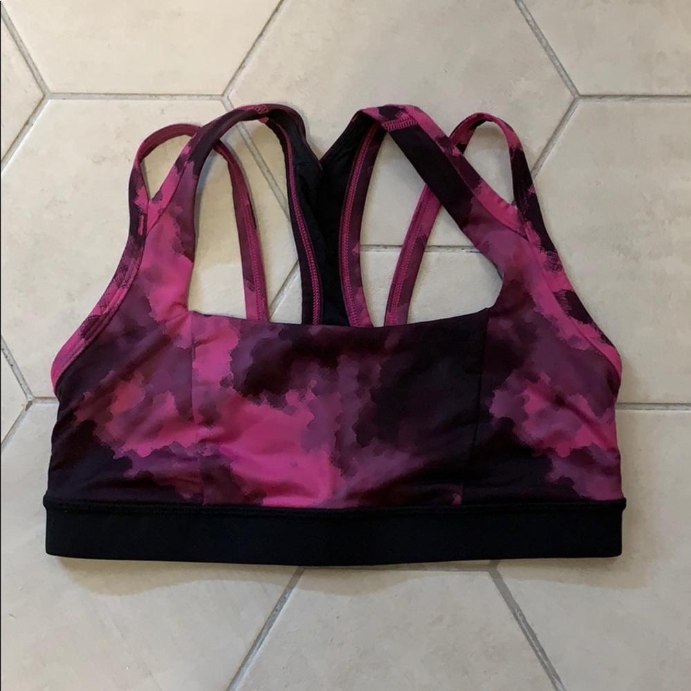Women’s Lululemon Sports Bra Pink / Black Size 6